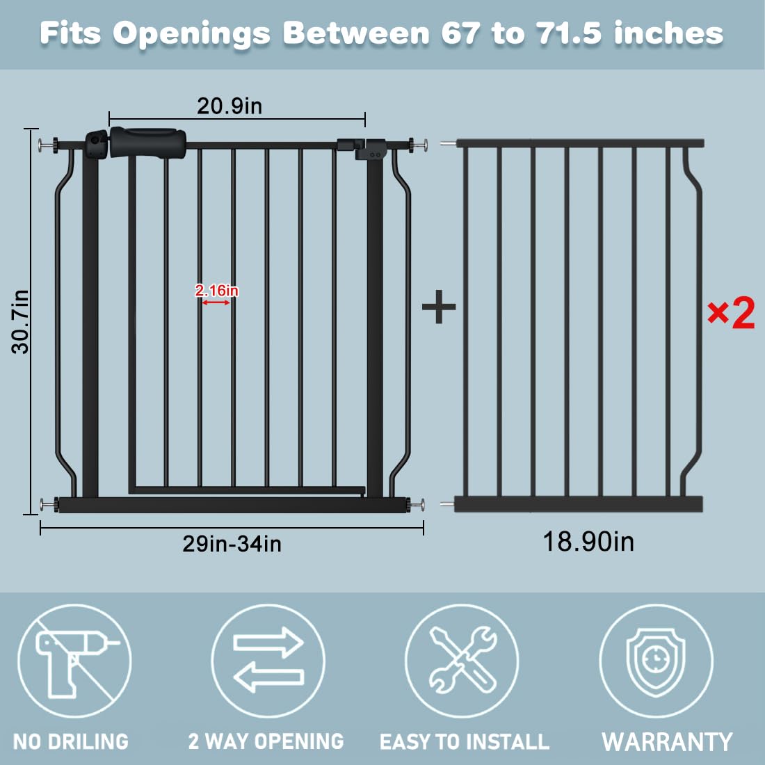 Flower Frail black steel gate demonstrates durable safety for toddlers and pets.