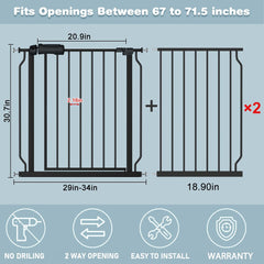Flower Frail black steel gate demonstrates durable safety for toddlers and pets.