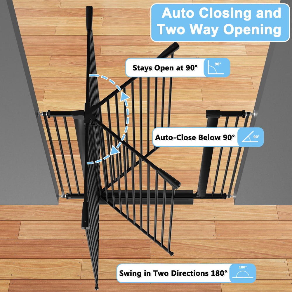 Flower Frail double-lock safety feature shown on gate ensures secure operation.