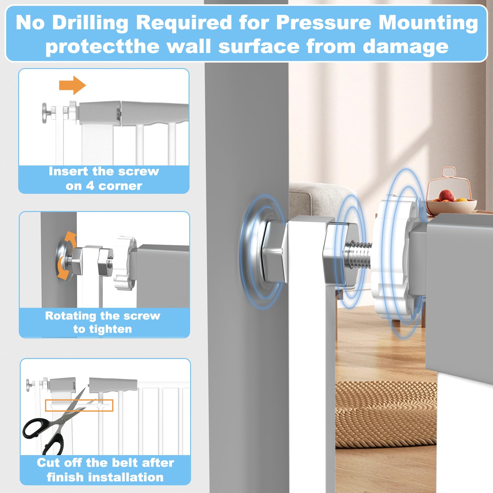 Flower Frail double-lock security feature ensures child and pet safety.