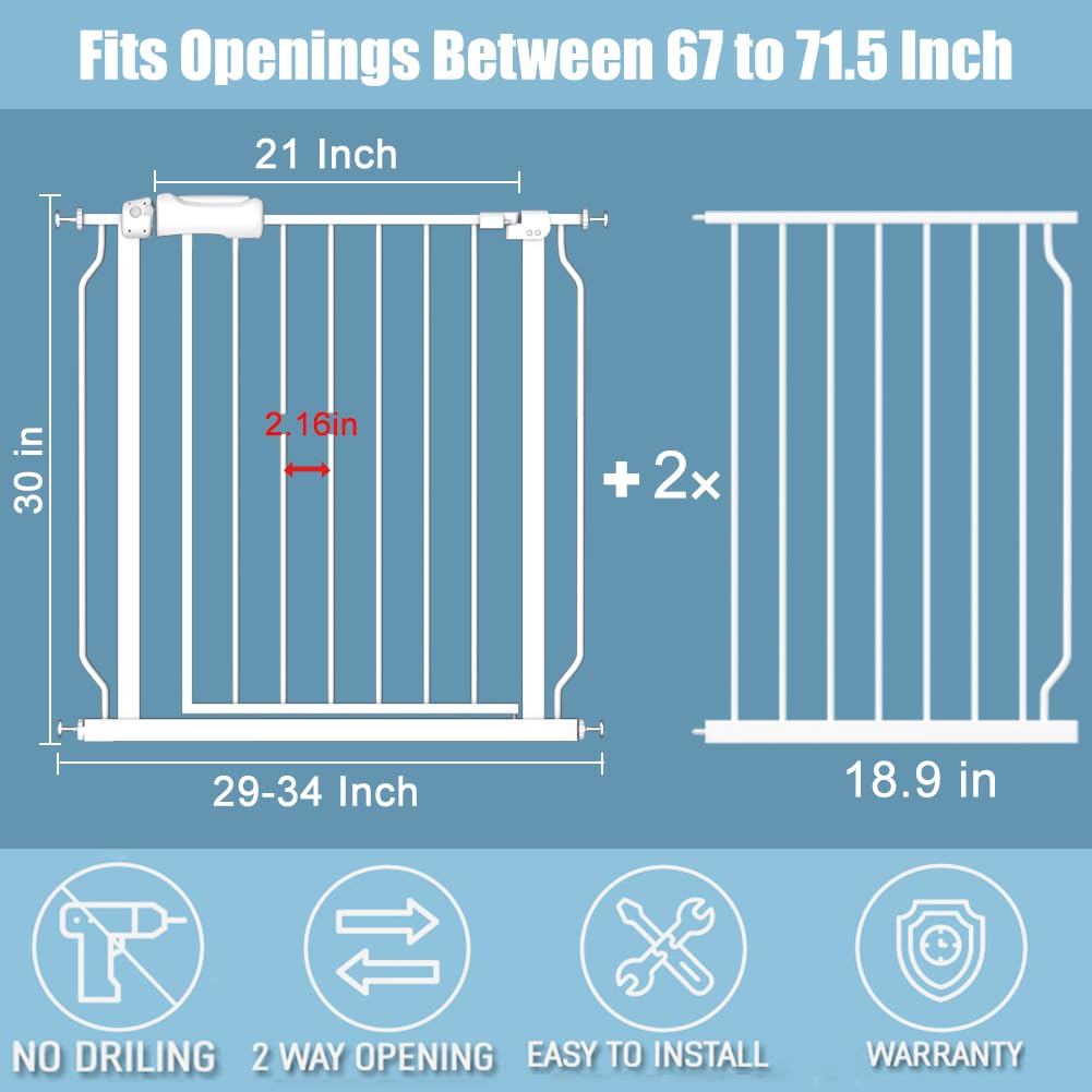 Flower Frail adjustable-width gate fits 24–29 inch openings.