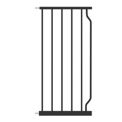 Flower Frail extra-wide gate main view shows a sturdy black safety gate for busy households.