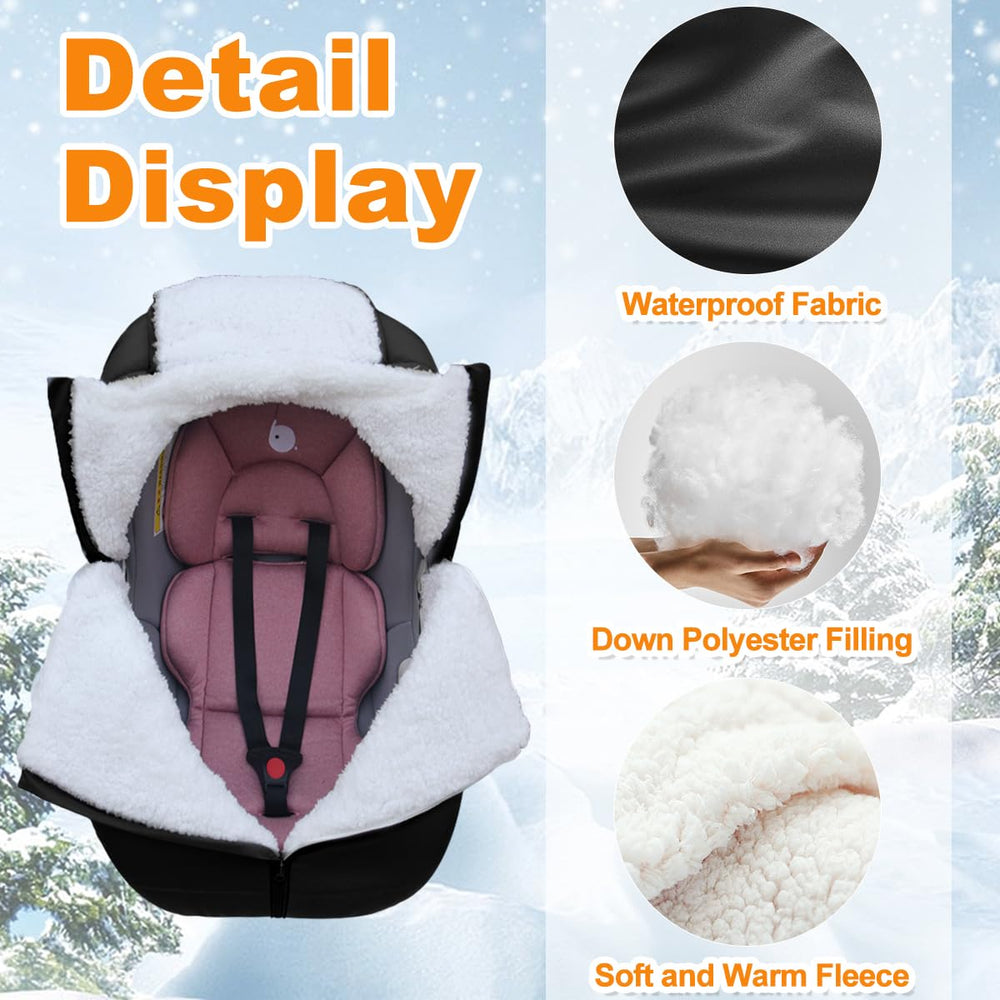 flower frail winter baby car seat cover breathable flap protects baby's face