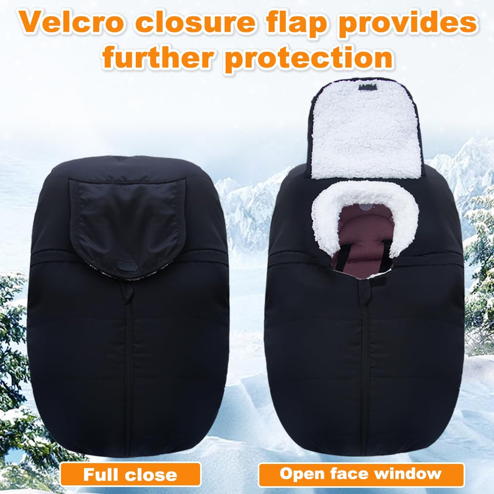 flower frail winter baby car seat cover coral fleece lining adds warmth