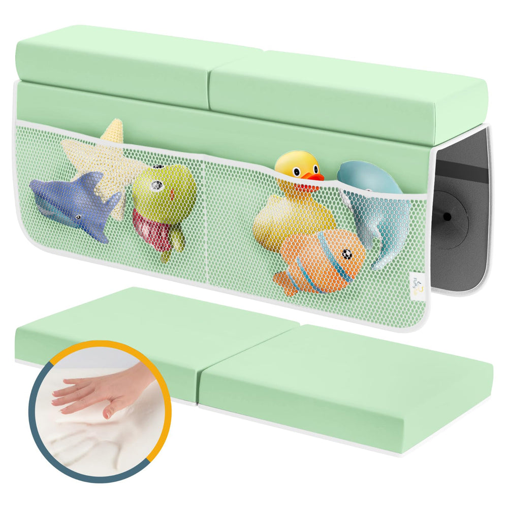 FluffyTub mint-green kit ready for gift, enhancing bath time comfort