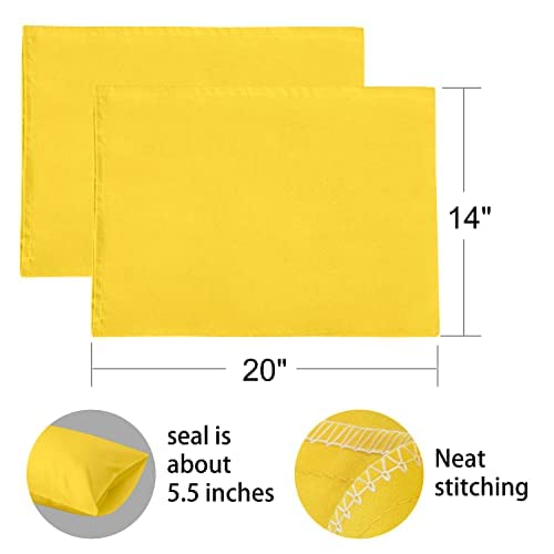FLXXIE travel-ready yellow pillowcase—compact and portable for camping