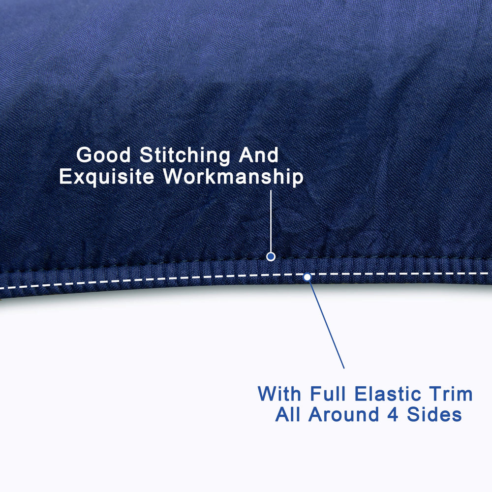 FLXXIE toddler bedding navy blue fitted sheet highlighting secure fit and year-round comfort.