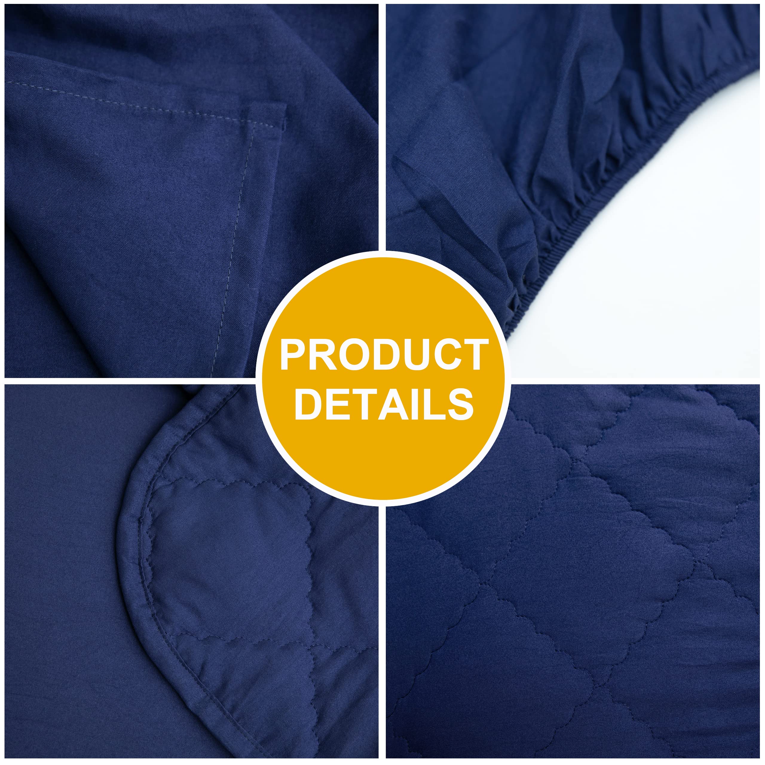 FLXXIE navy pillowcase from toddler set with envelope closure for easy, secure sleep arrangements.