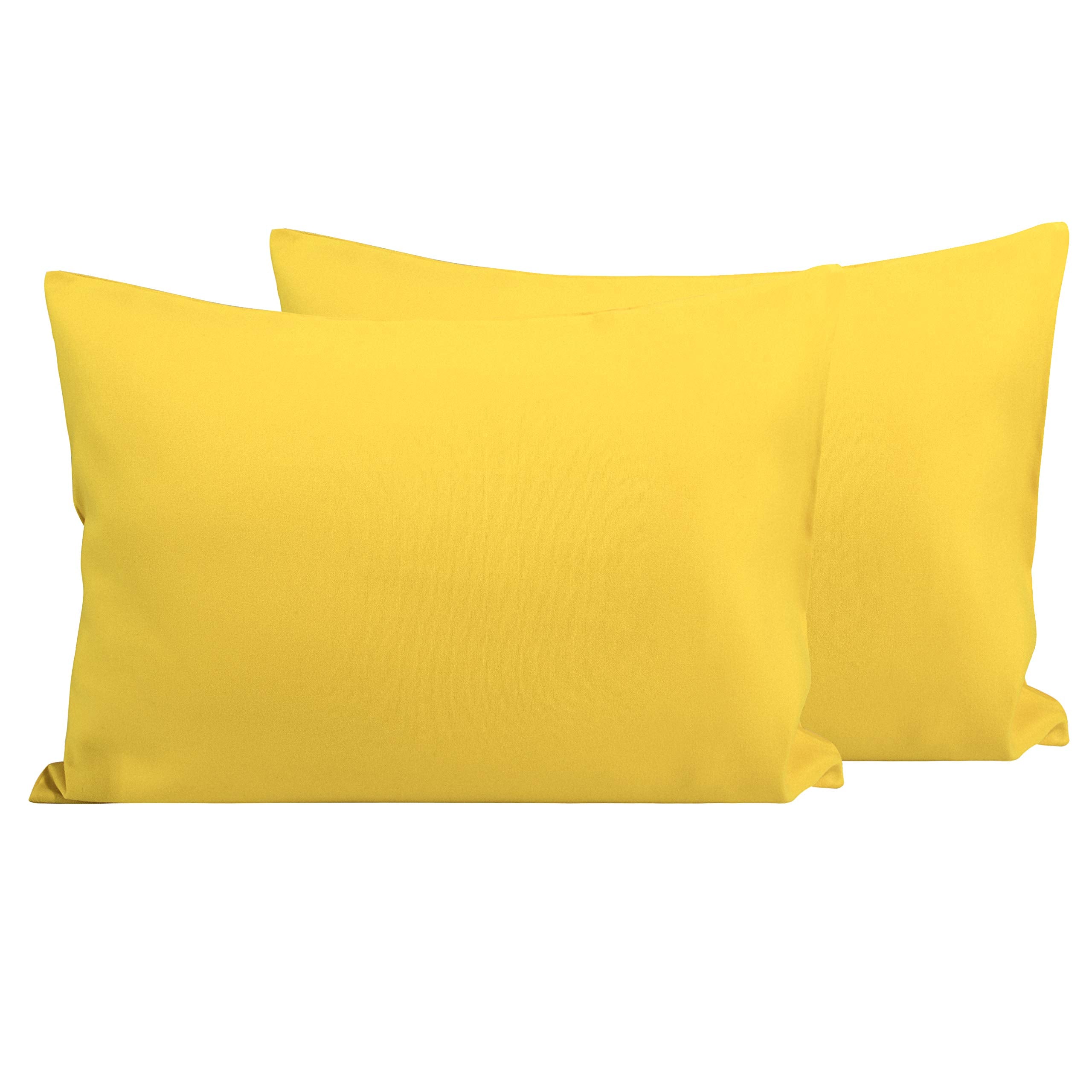 FLXXIE toddler pillowcase yellow 14x20 pack2—soft microfiber for cozy naps