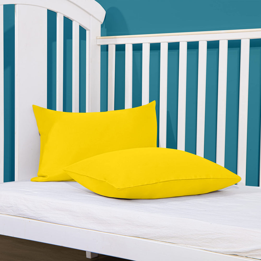 FLXXIE yellow pillowcase with envelope closure—easy insert and clean edges