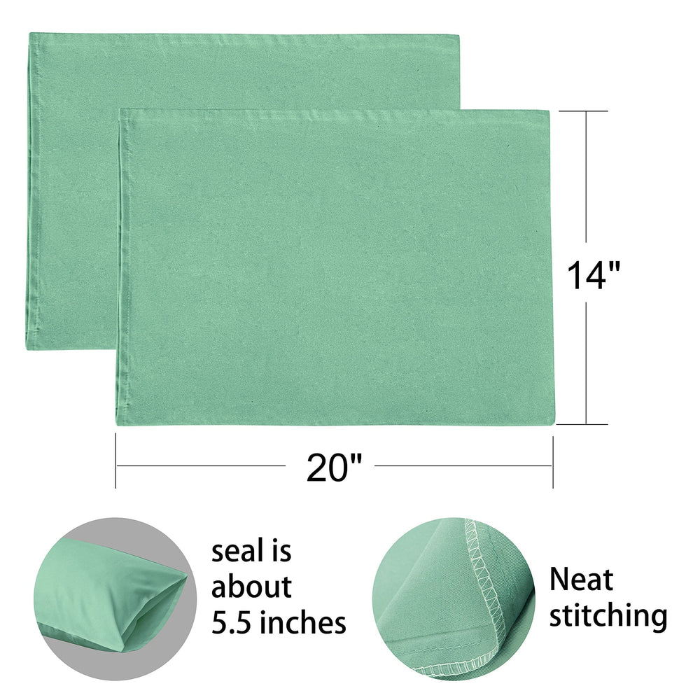 FLXXIE travel-friendly pillowcase in sea green for trips and camps.