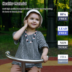 Flyaway chew necklaces with adjustable cord for a secure, comfortable fit.