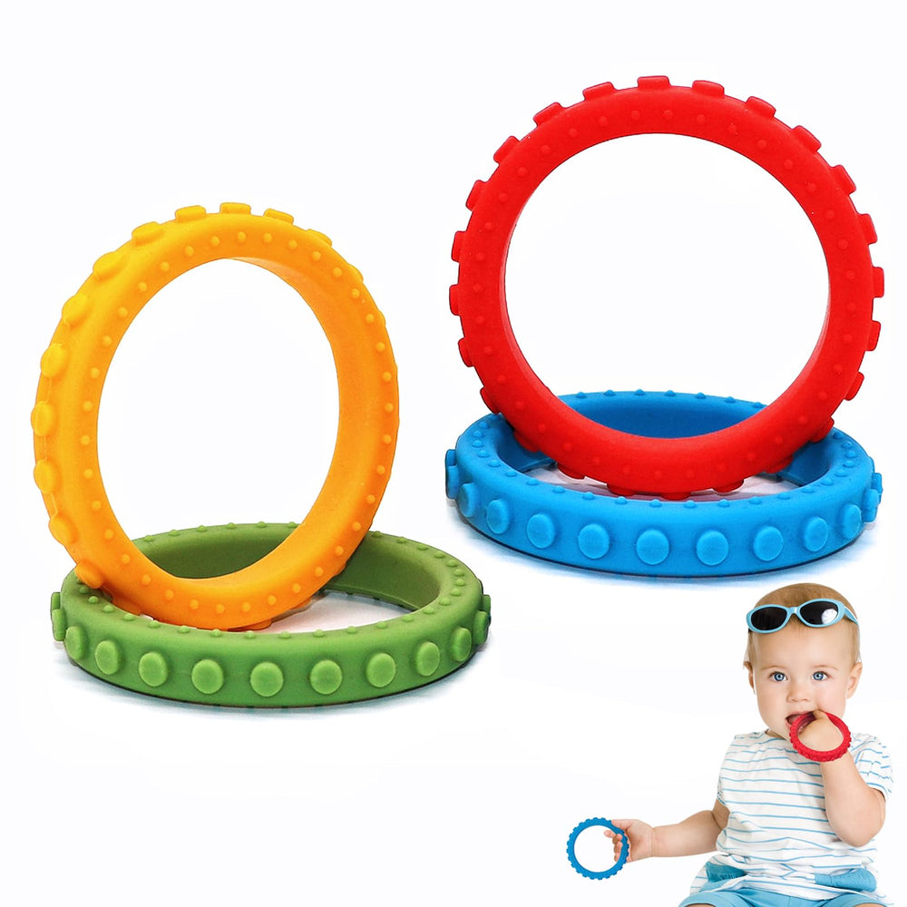 Flyaway sensory chew bracelets pack in calm colors for focused, calmer play
