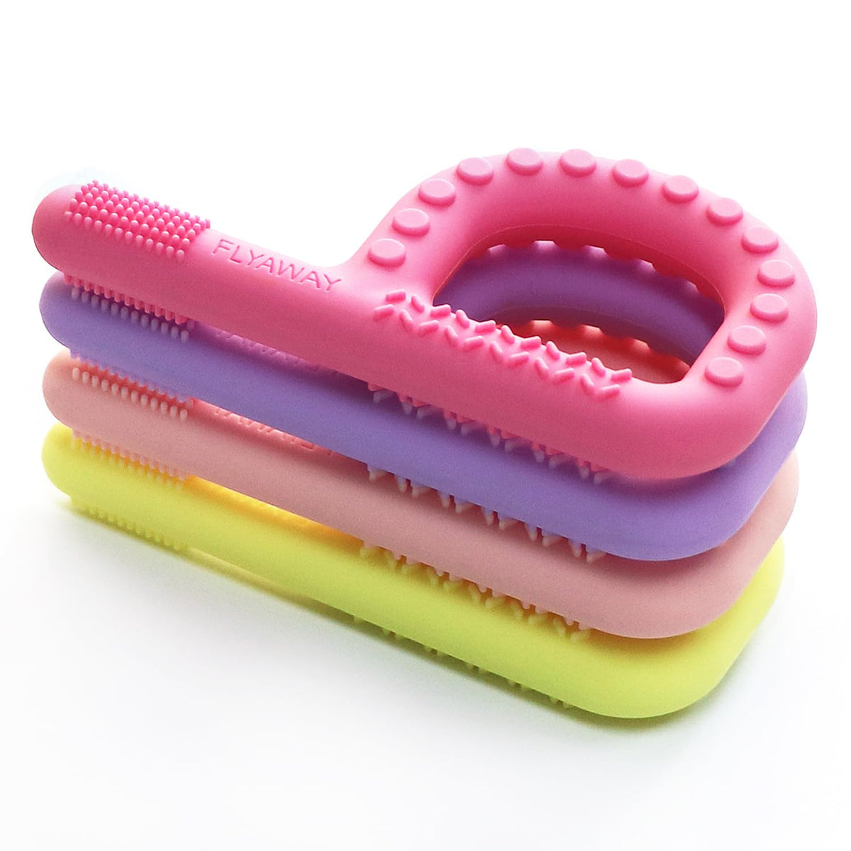 Flyaway Teething Sticks 4-pack held in hand for calm chewing