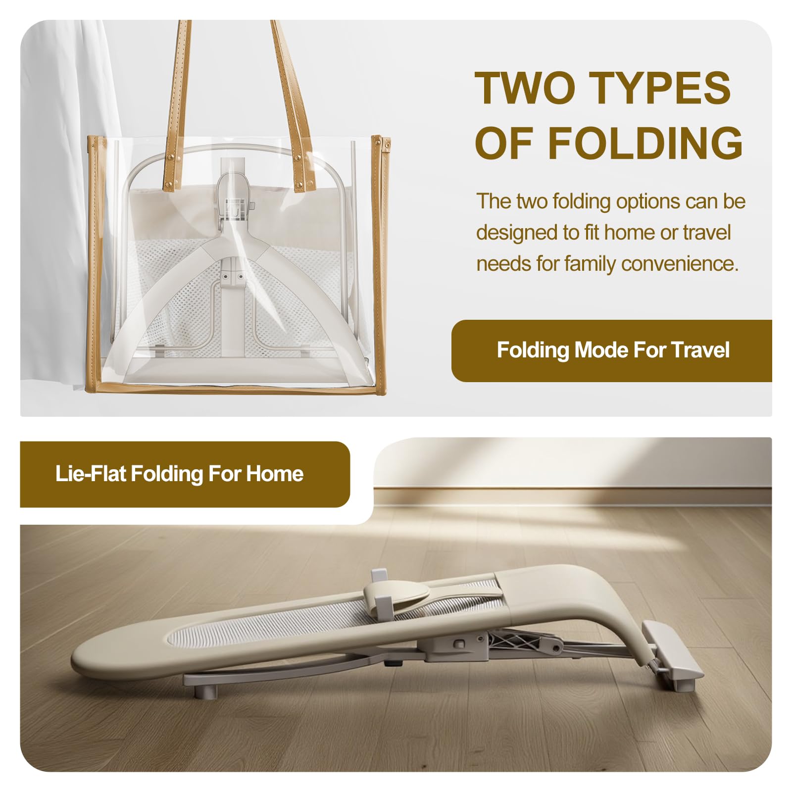 FlyBoss ergonomic seat supports baby's back and hips for comfortable seating.