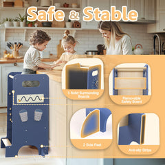 FlyingBoom Toddler Tower anti-slip feet keep little climbers steady.