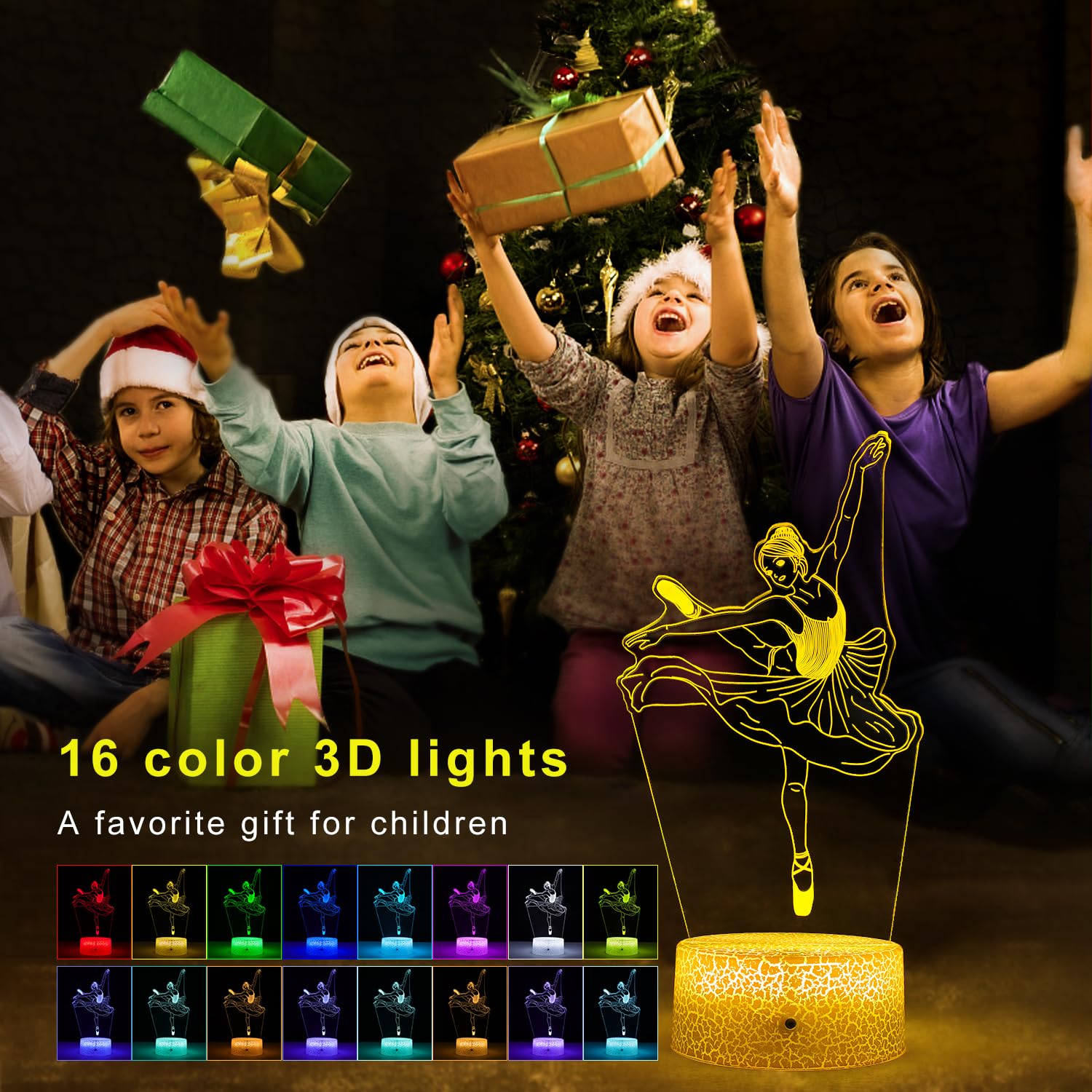 FlyonSea Ballet Night Light remote control for easy brightness and color adjustments
