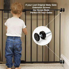 FLYQUEE spindle rod measures 12cm, extending gate width for wider openings.