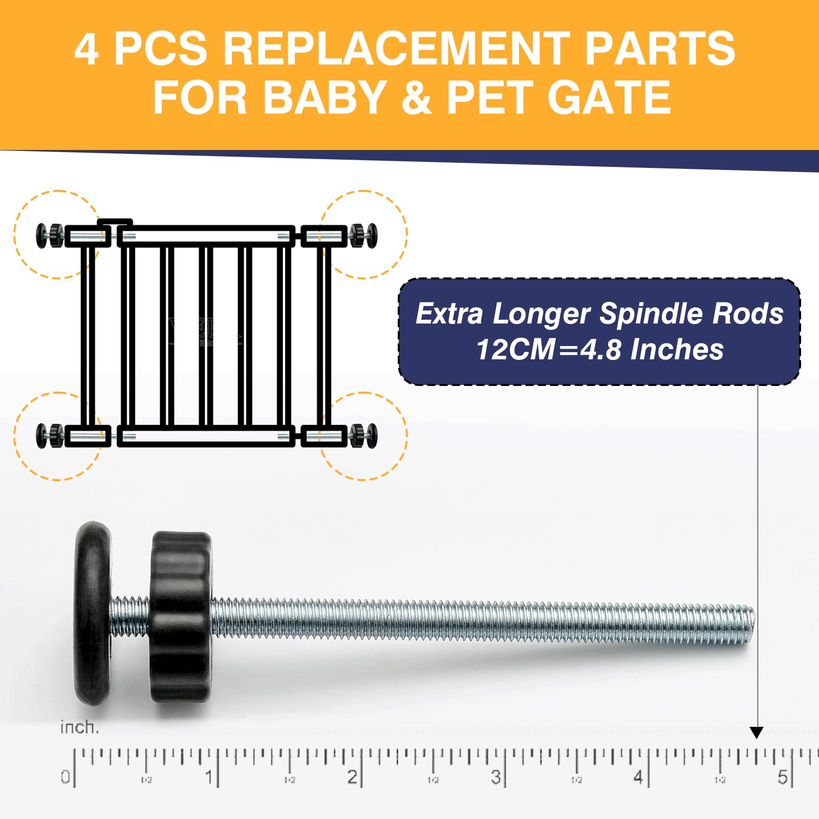 FLYQUEE spindle rod with integrated metal structure for durability and stability.