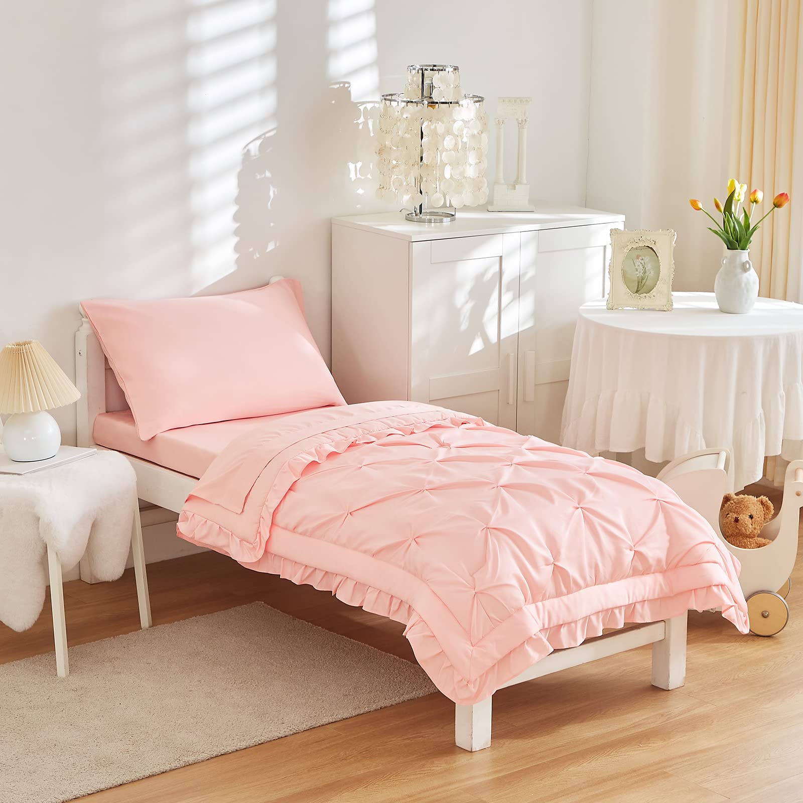 Flysheep toddler bedding pillowcase pink soft breathable fabric