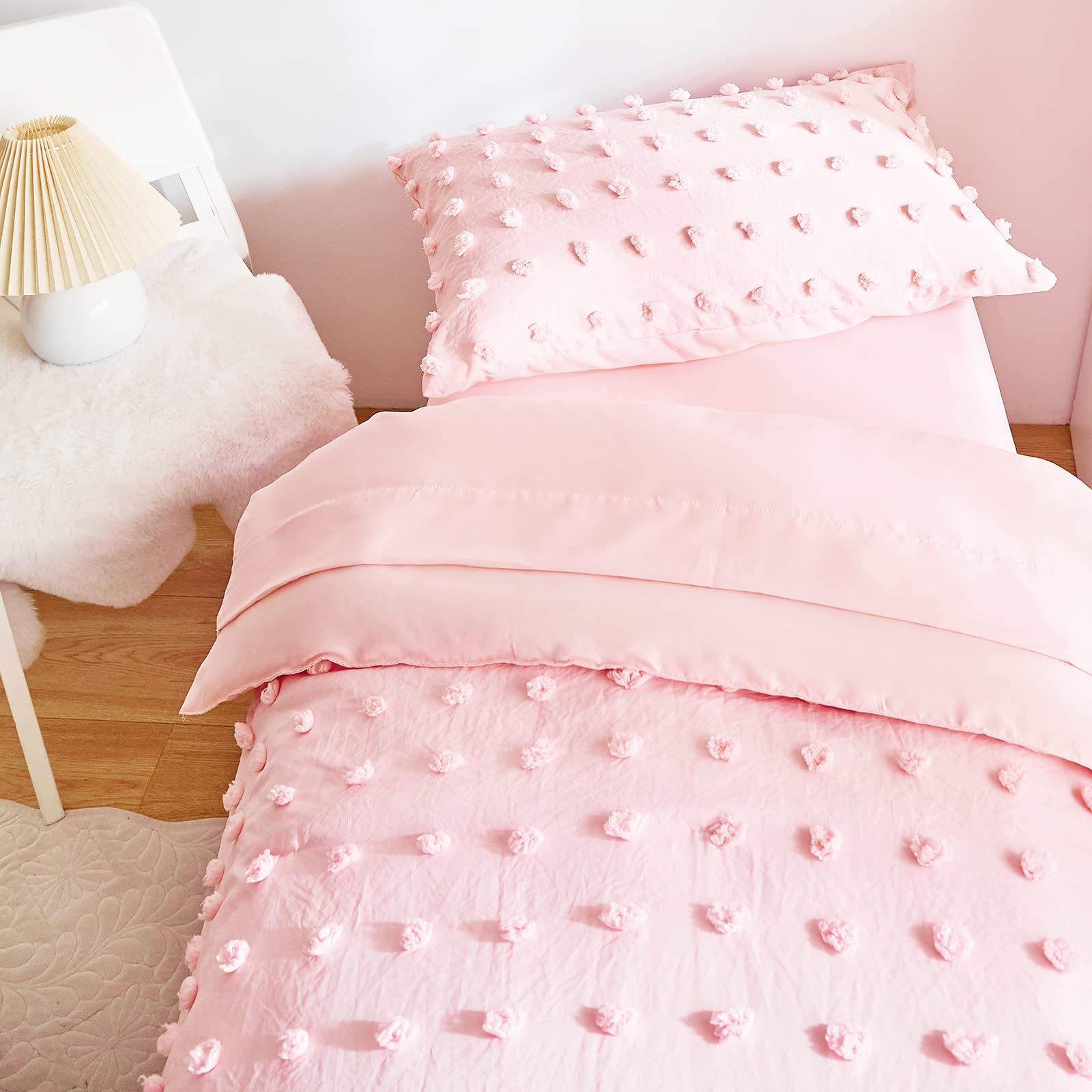 Flysheep pink pillowcase adds gentle finish and easy care