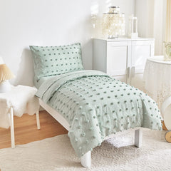 Flysheep tufted dots pillowcase highlights soft fabric and easy care
