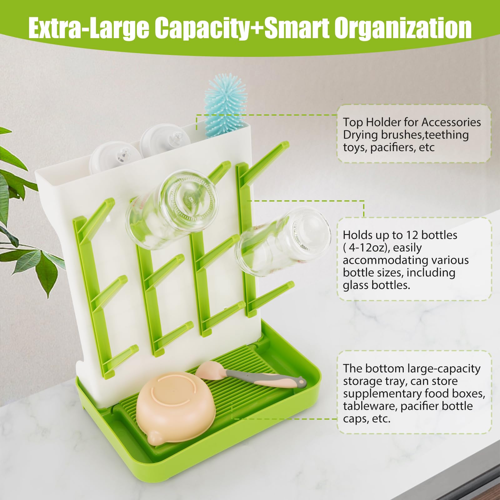Flysich bottom tray catches water during drying for easy cleanup