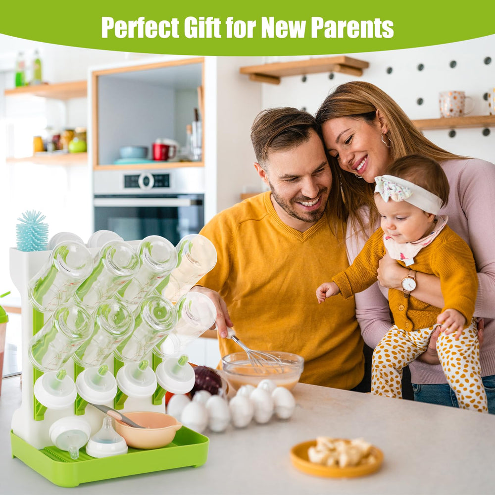 Flysich in-use counter setup shows compact vertical drying for busy kitchens