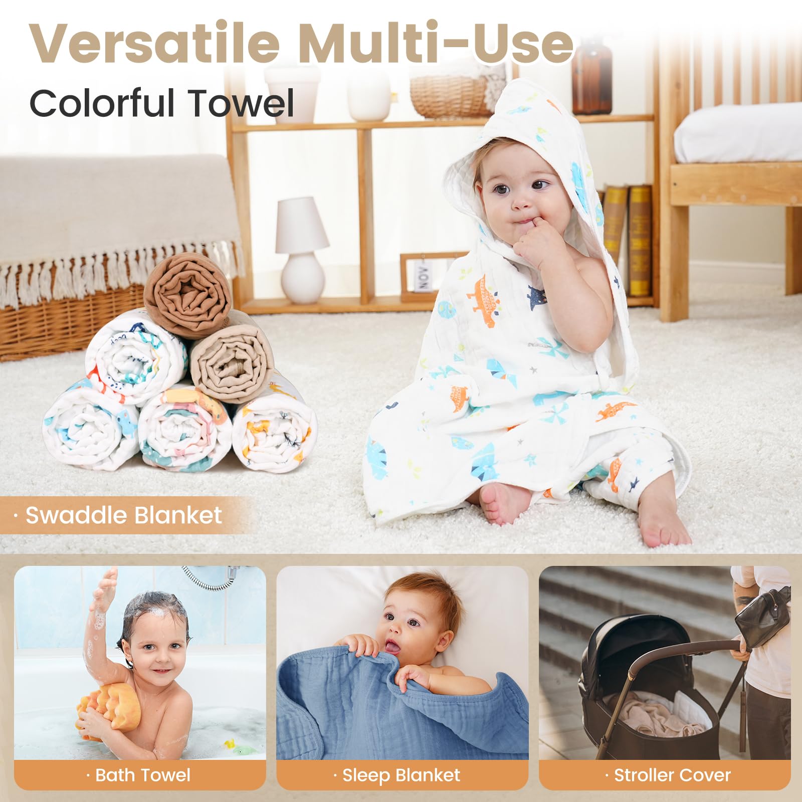 Fmebaby muslin cotton fiber highlight breathable skin-friendly material