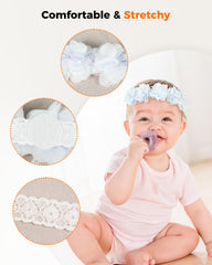 Fmeida adjustable baby headband designed for secure, comfortable wear.