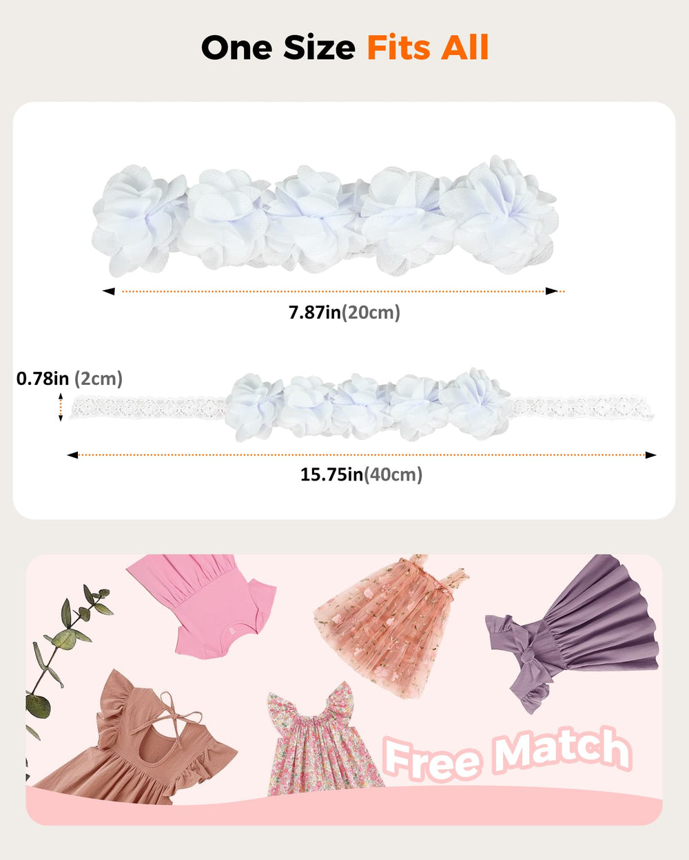 Fmeida baby flower crown in wedding style for a charming outfits.