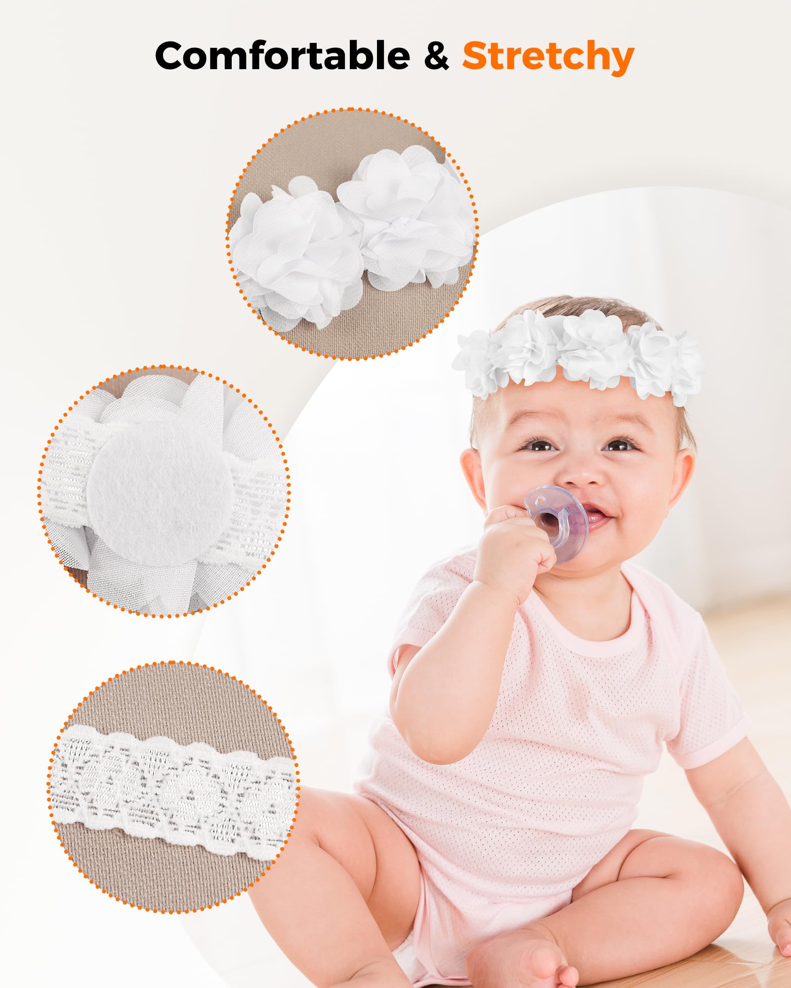 Fmeida headband pairs with birthday outfits for a playful floral touch.
