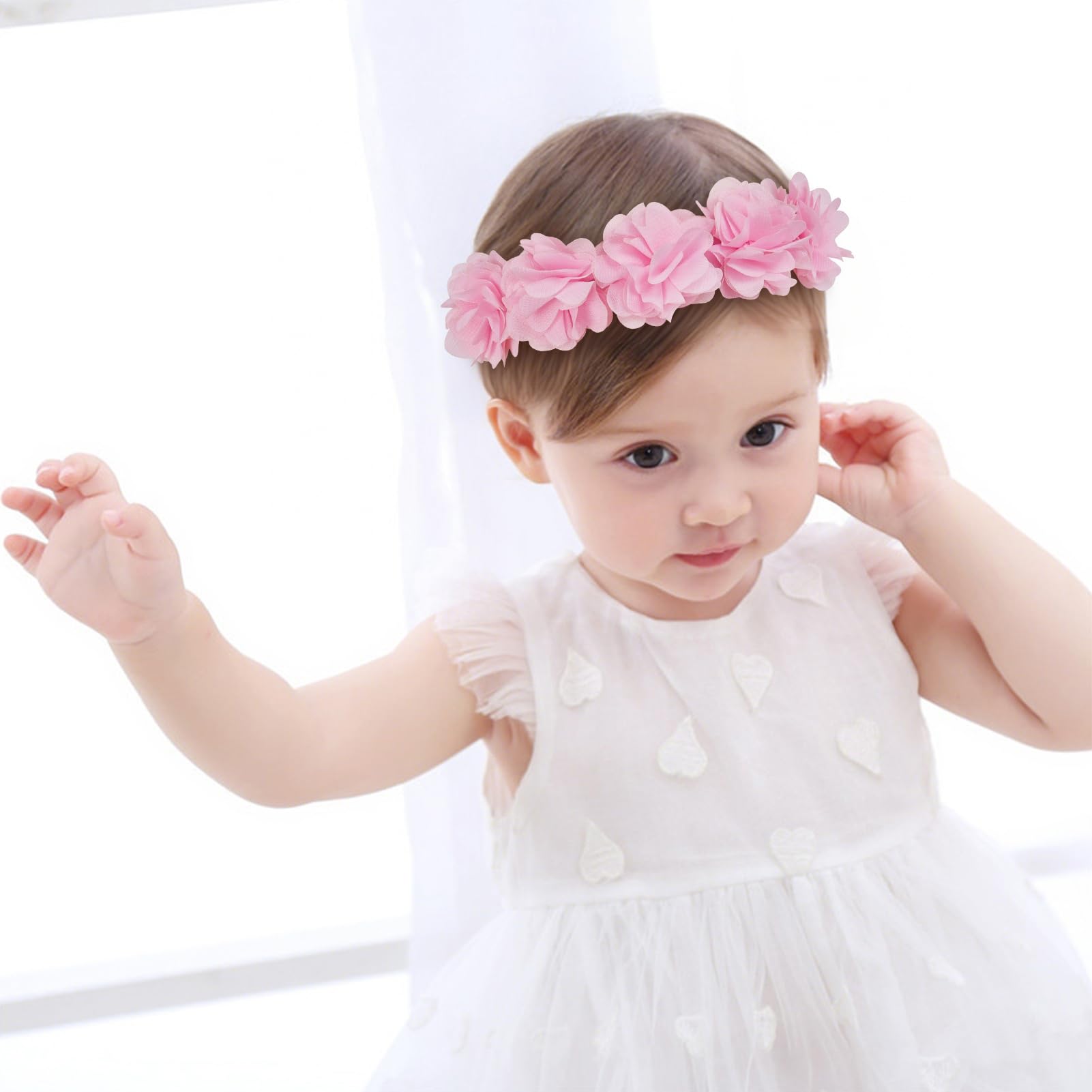 Fmeida baby headband 4-24 months fits most infants.