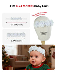 Fmeida baby shower headband worn by baby, lightweight comfort for celebrations.