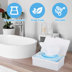 FMOACEN wipes dispenser compact size fits on counters and car consoles.