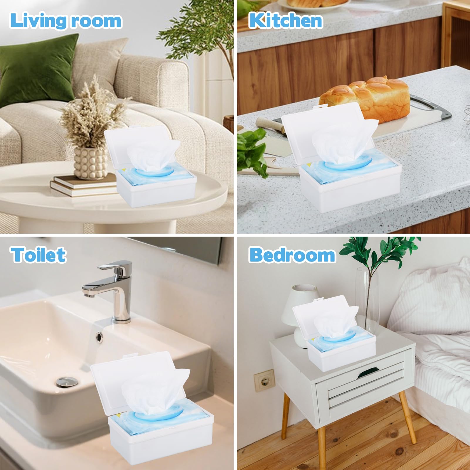 FMOACEN wipes dispenser non-slip base stays steady during daily use.