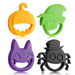 Fnayol Halloween teether Black Spider silicone for gentle teething relief