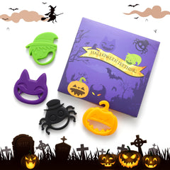Fnayol Halloween teether Orange Pumpkin silicone for calming moments