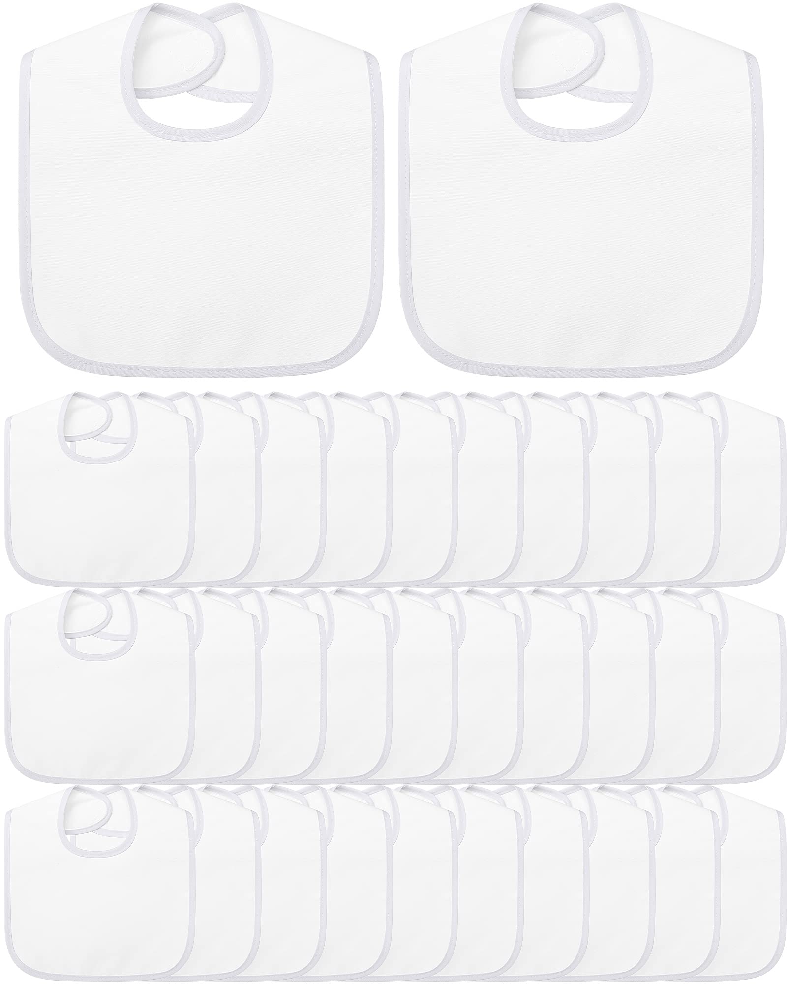 Foaincore white baby bibs bulk pack ideal for DIY decoration and daily use