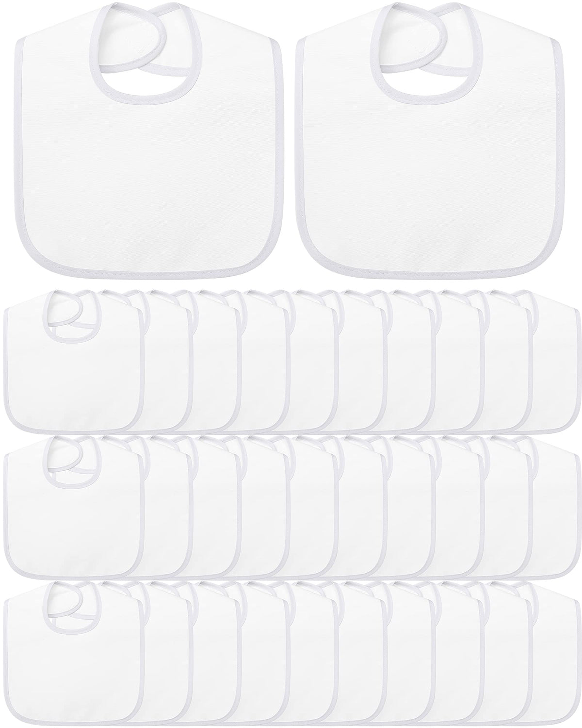 Foaincore white baby bibs bulk pack ideal for DIY decoration and daily use