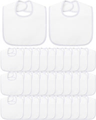 Foaincore white baby bibs bulk pack ideal for DIY decoration and daily use