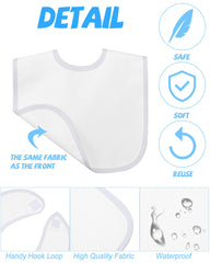 Foaincore white bibs waterproof layer helps keep clothes clean during feeding