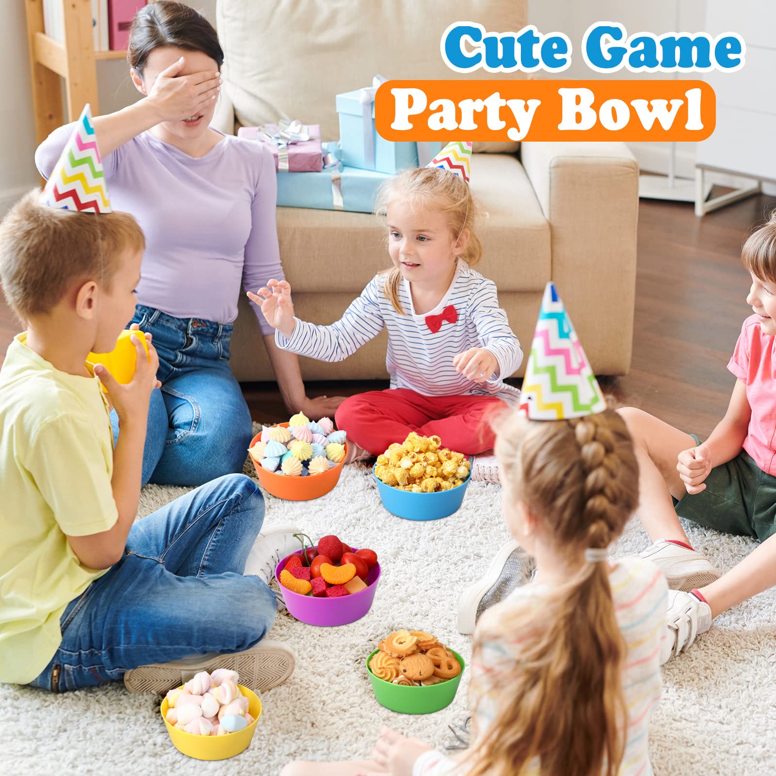 Foaincore kids bowls orange set: 10oz capacity ideal for snacks and fruit