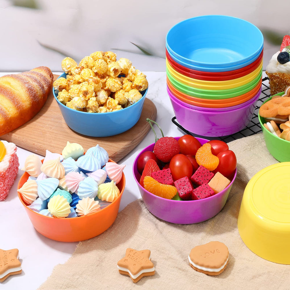 Foaincore kids bowls purple set: kid-friendly, safe plastic for salads and desserts