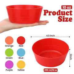 Foaincore kids bowls red set: microwave-safe portions for quick meals