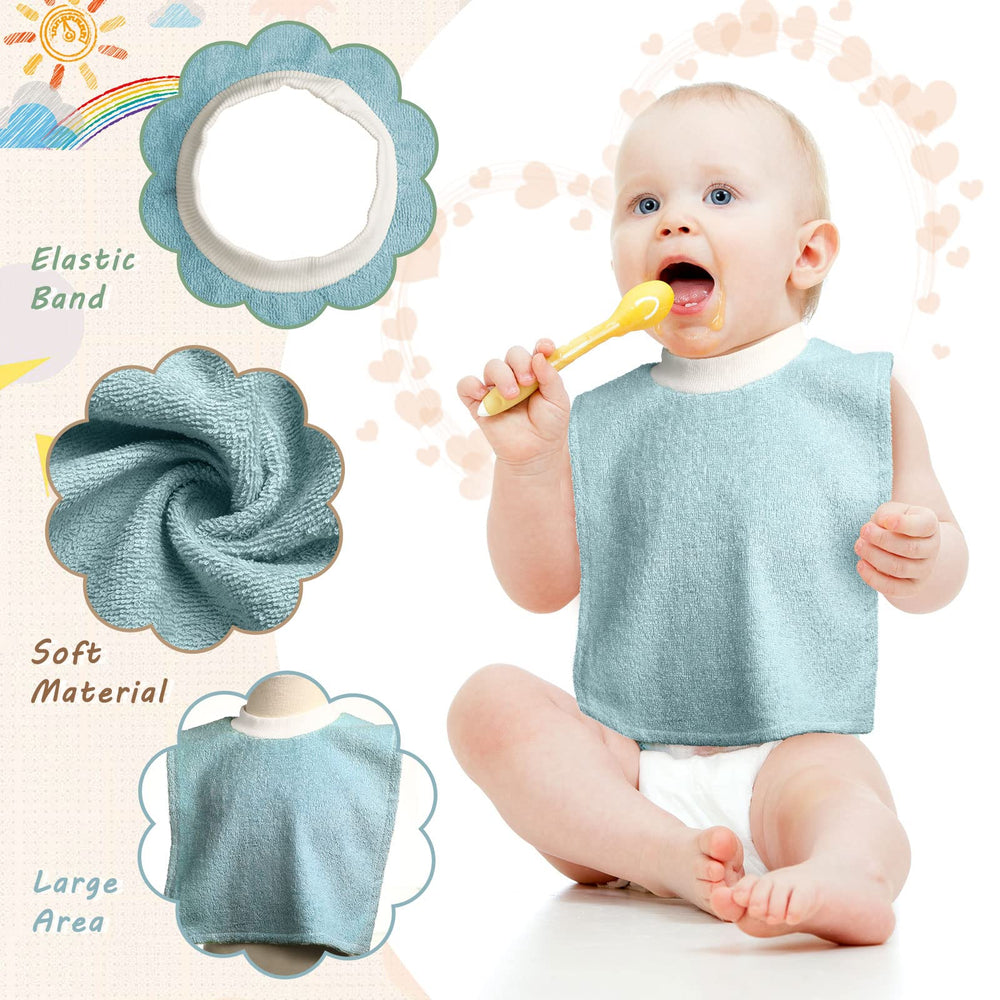 Foaincore toddler bib shows large 17x12.5 inch size for coverage.