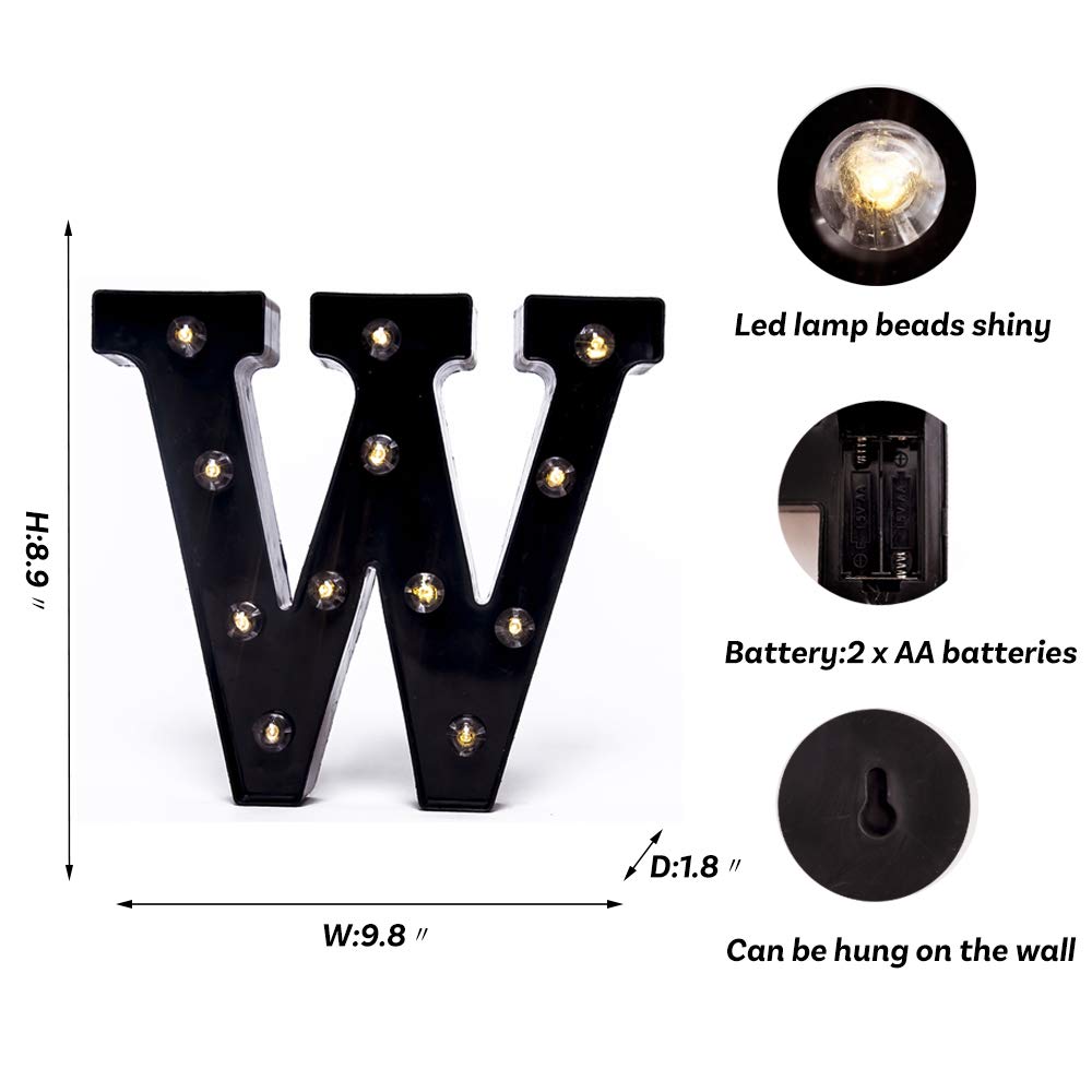 Foaky battery-powered LED marquee lights on a reception table for events