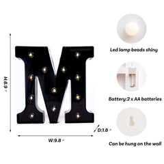 Foaky battery-powered marquee light portable and cord-free for placing indoors