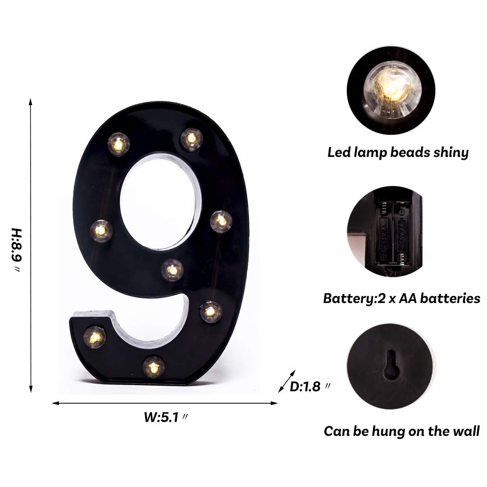 Foaky black LED sign on a table top creates ambient glow for weddings and parties