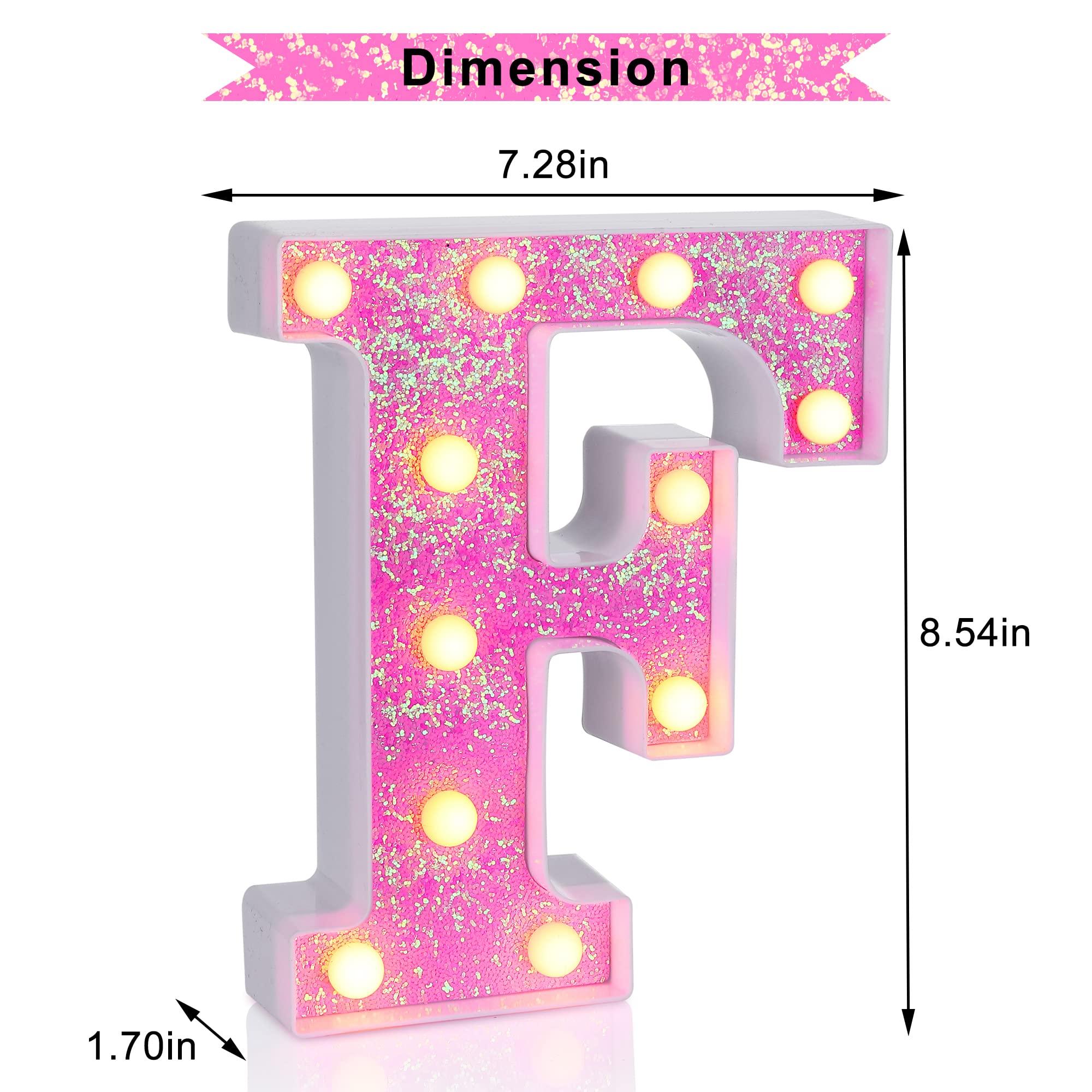 Foaky plastic letters run on 2 AA batteries (not included).